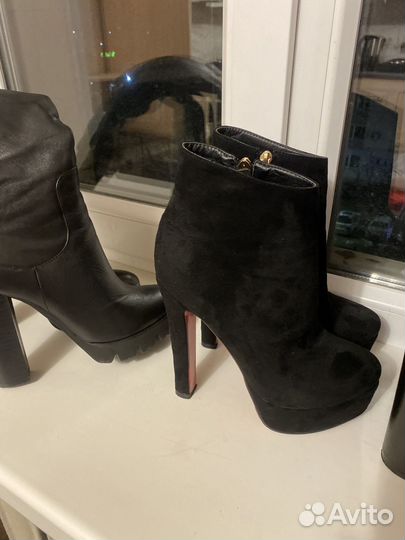 Ботфорты и ботильоны 37 размер пакетом
