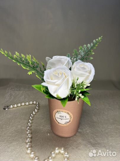 Букет из мыльных роз