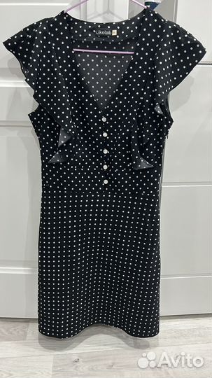 Платье сарафан летнее в горошек 40-42