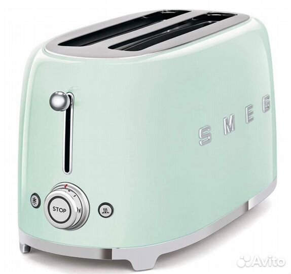 Тостер smeg TSF01pgeu зеленый, Новый