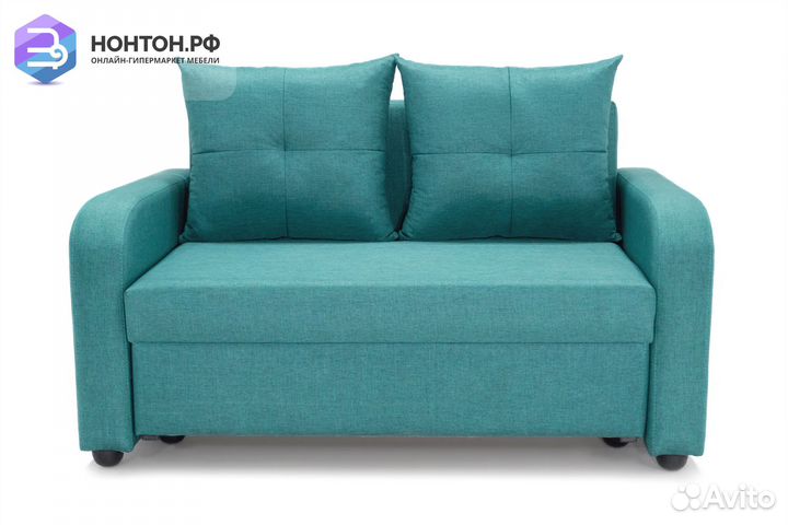 Диван Бруно рогожка зеленая