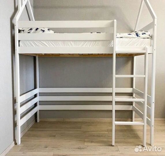 Кровать чердак домик 160х70