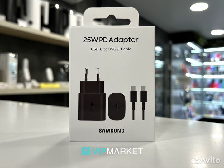 Адаптер питания Samsung 25W USB-C + кабель Type-C