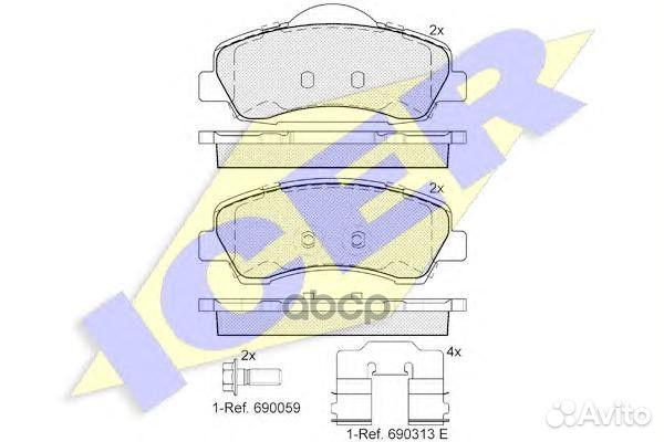 182131 колодки дисковые передние Peugeot 301