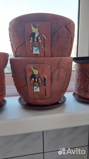 Керамические горшки для цветов бу