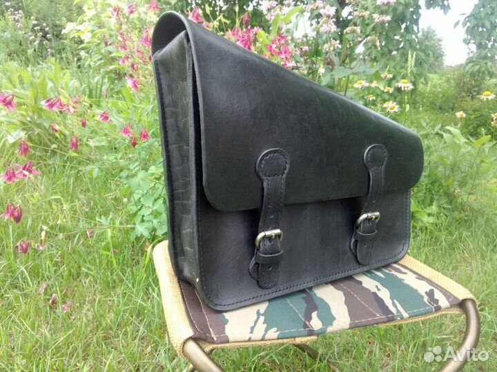 Мото кофр. Из натуральной кожи