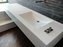 Столешница в ванную из искусственного камня