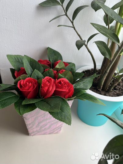 Мыльные розы в коробке