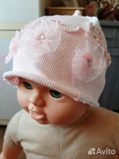 Шапочка для новорожденной