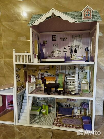 Домик кукольный большой с гаражом