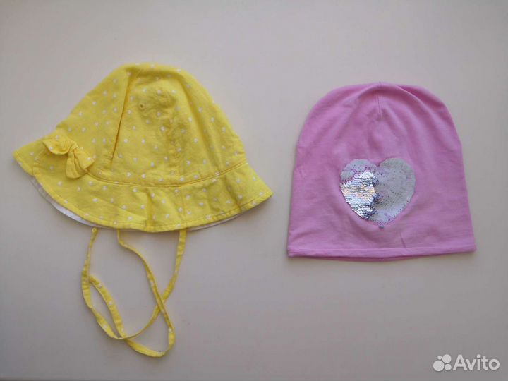 Шапки, варежки, панама на 0-2 года