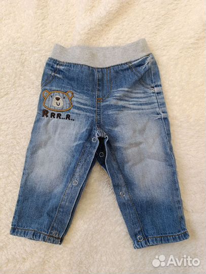Штанишки и джинсы для мальчика 74 размер син