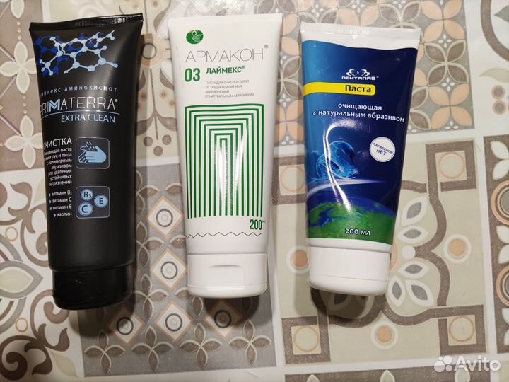 Крем, паста очищающая, спрей антибактериальный