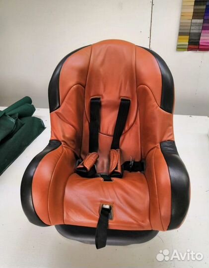 Автокресло натуральная кожа