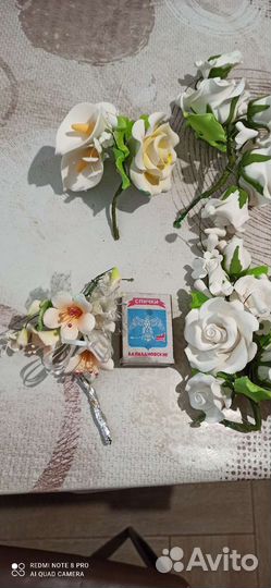 Белые розы на торт