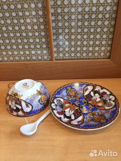 Чашка с блюдцем новая