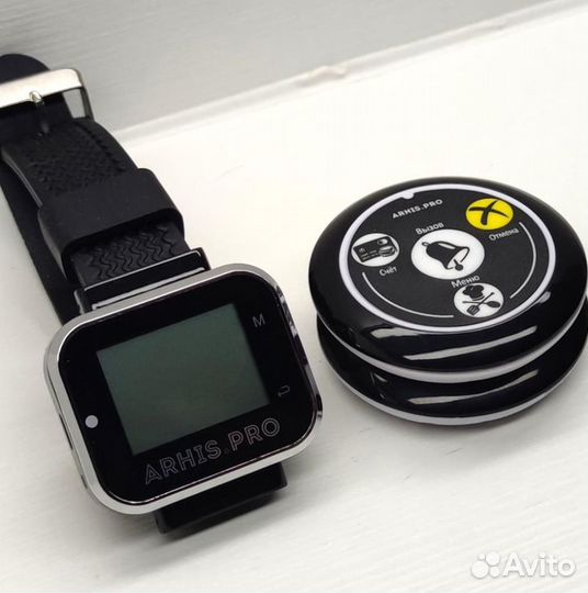 Кнопка вызова официанта Смайл и пейджер Практик