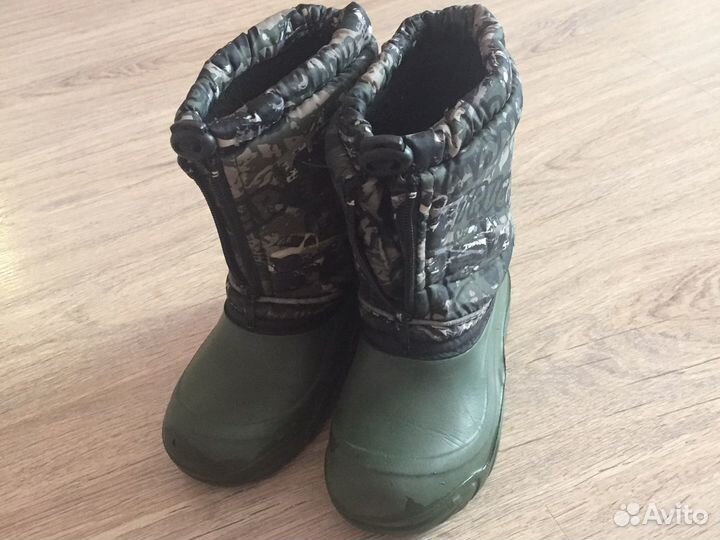 Детские резиновые сапоги утепленные