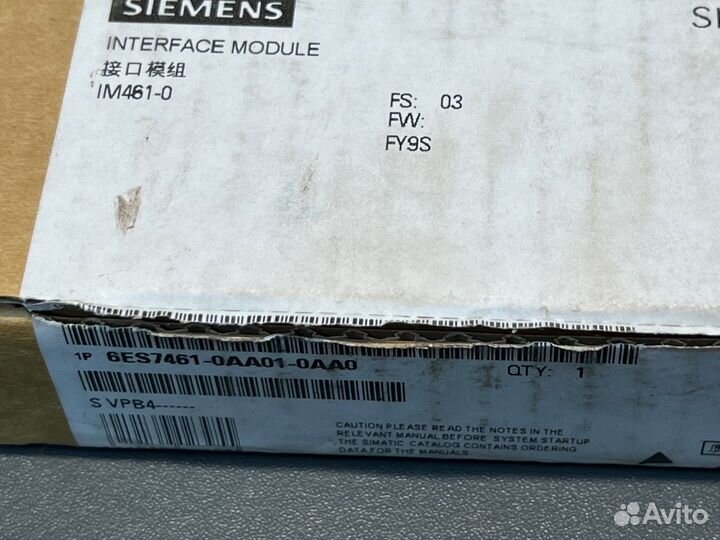 Siemens 6ES7 461-0AA01-0AA0 новый, 1 шт