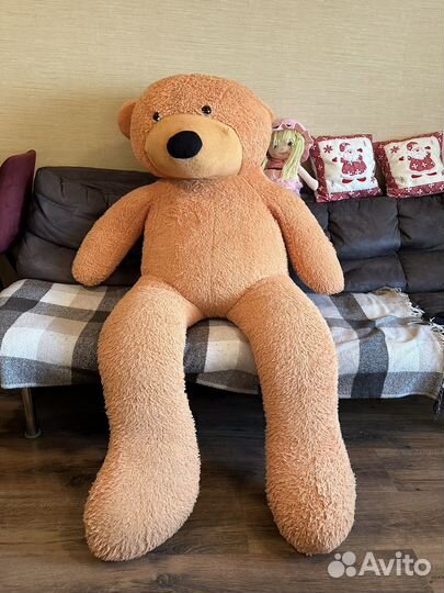 Плюшевый медведь 2 метра б/у