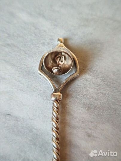 Ложка с колокольчиком, серебро 925