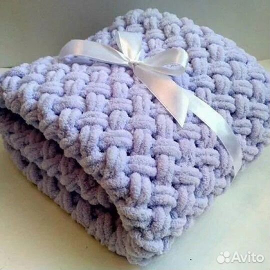 Вязанный плед детский