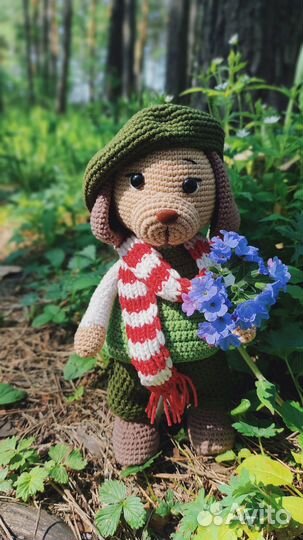 Вязаные игрушки, пёсик Француа