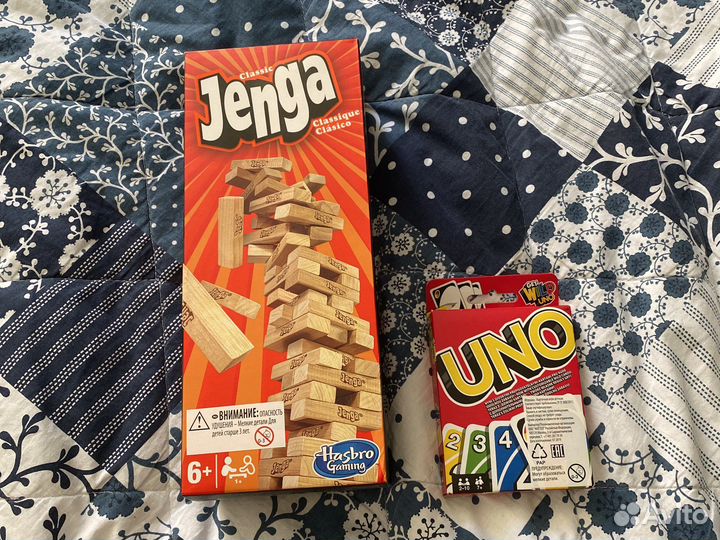 Комплект настольных игр jenga и uno