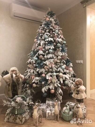 Ель искуственная заснеженная литая б/у