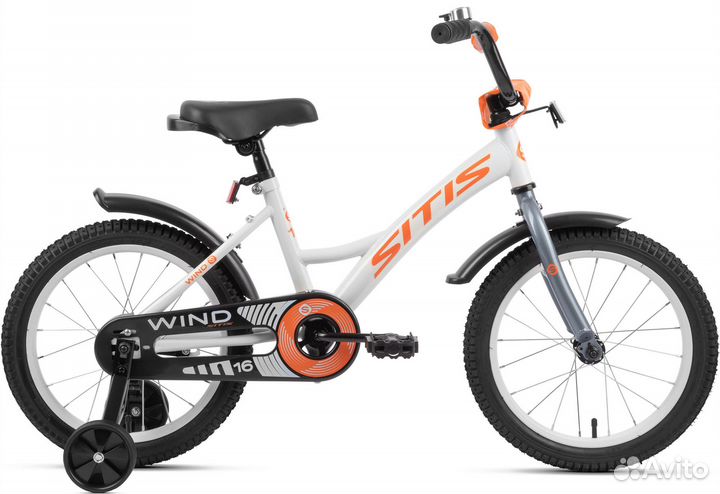 Велосипед sitis wind 16 (2023) White-Orange Soc36