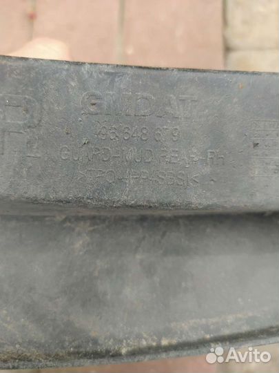 Chevrolet aveo т250 брызговик задний правый