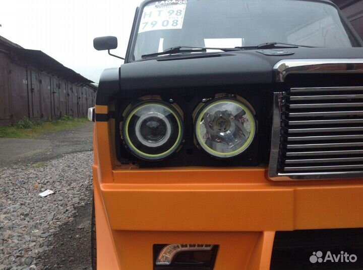 Стекла фар ваз 2106 гладкие, пара