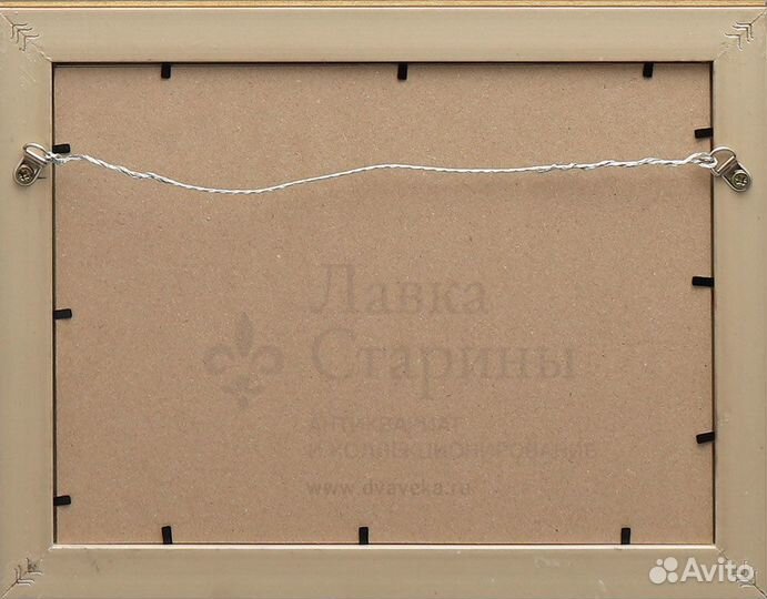 Старинная гравюра «Парижская мода», багет, стекло