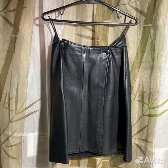 Кожаная юбка натуральная 44