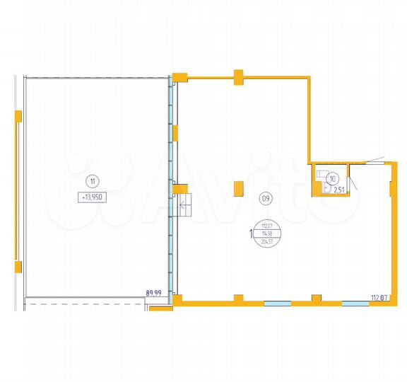 Своб. планировка, 204,6 м², 4/30 эт.