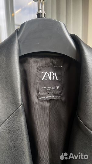 Кожаный пиджак женский zara