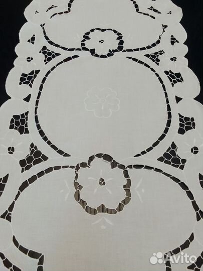 Накомодник, дорожка на стол, винтаж, Ришелье