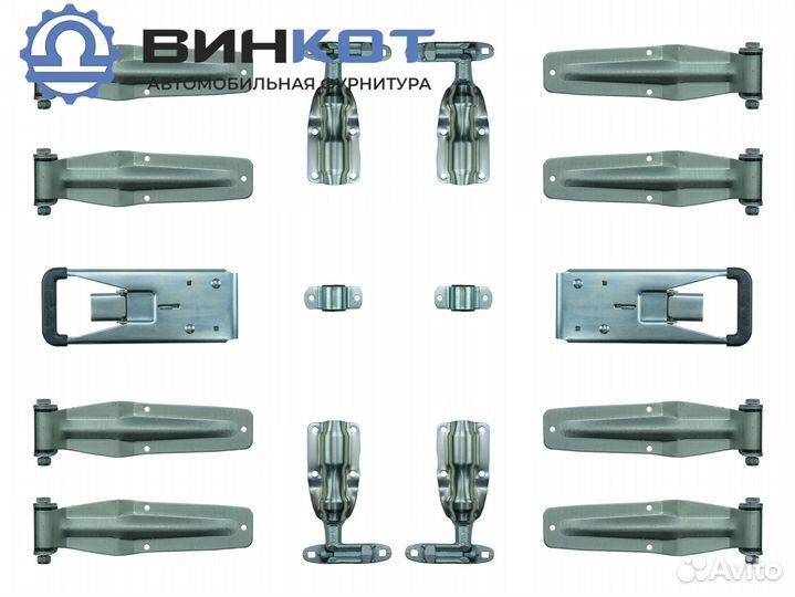 Комплект фурнитуры с накладными ручками и петлями