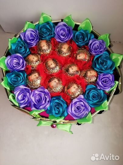 Подарок на последний звонок. Букет. Цветы. Конфеты