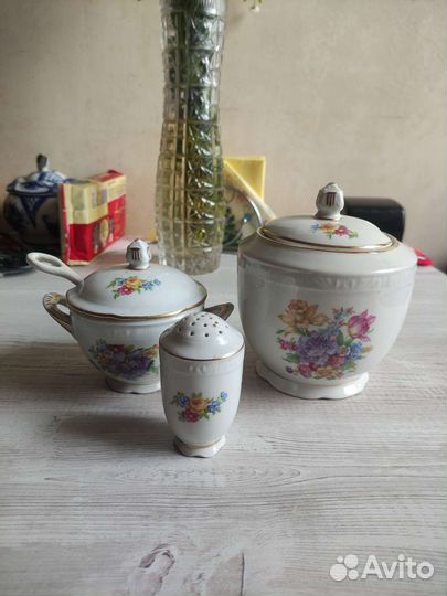 Соусница горчичница фарфор Польша