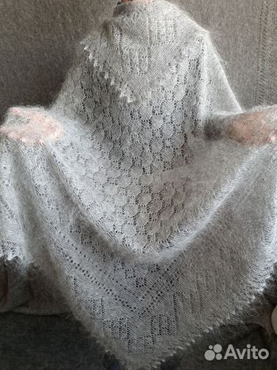 Платок шаль. Ажурная паутинка