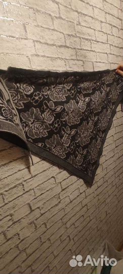 Зимний платок с мехом