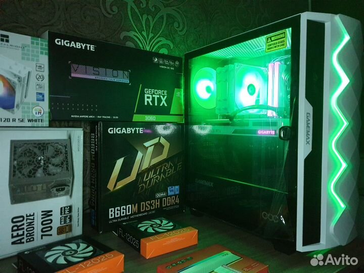 Мощный Пк Core i5-12400F/RTX3060 в белом корпусе