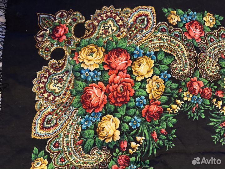 Павловопосадский платок шерсть