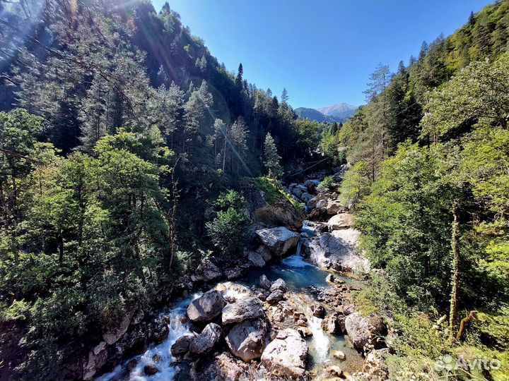 Джипинг Абхазия Гегский водопад и оз Рица