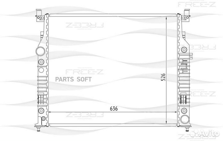 Радиатор охлаждения mercedes W461/X164/W164/W251 0