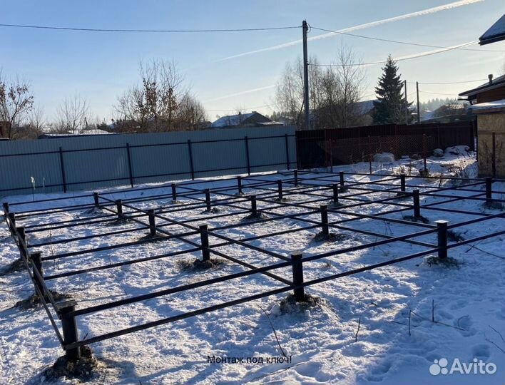 Винтовые сваи с монтажом