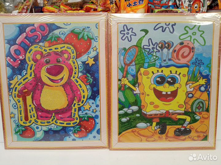 Алмазная мозайка Куроми, Спанчбоб, Хеллоу Китти