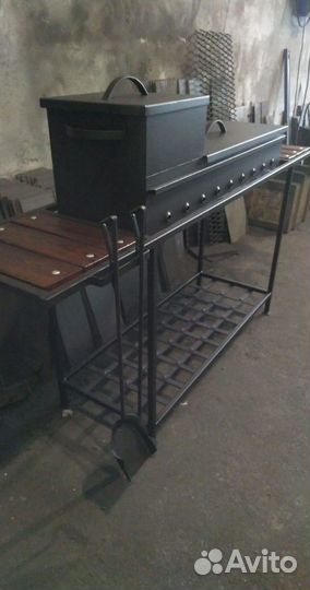 Мангал с крышкой сталь 4 мм