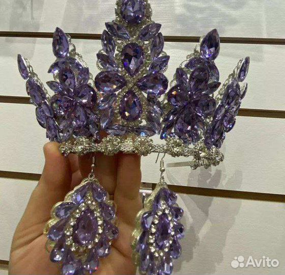Корона и серьги ручной работы